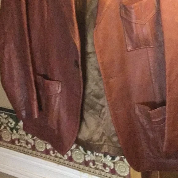 Men's Brown Leather Blazer by Angel Skin Leather by Grais